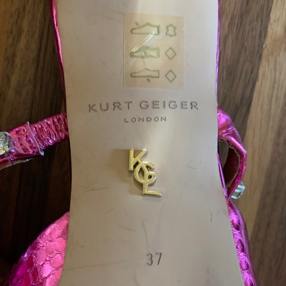 Kurt Geiger Pink Metallic Heels - Picture 11 of 14